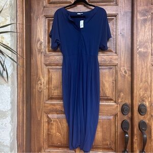 GAP Navy Blue V-Neck short Sleeve Jumpsuit